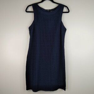 Banana Republic Blue Eyelet Lined Dress Size 10 NWT
